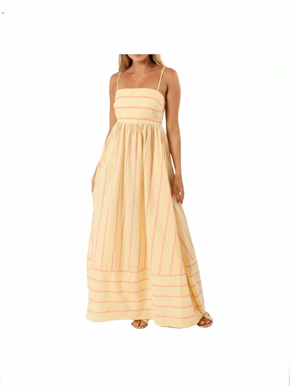 Sunrise Striped Maxi Dress - Yellow - Picture 6 of 7